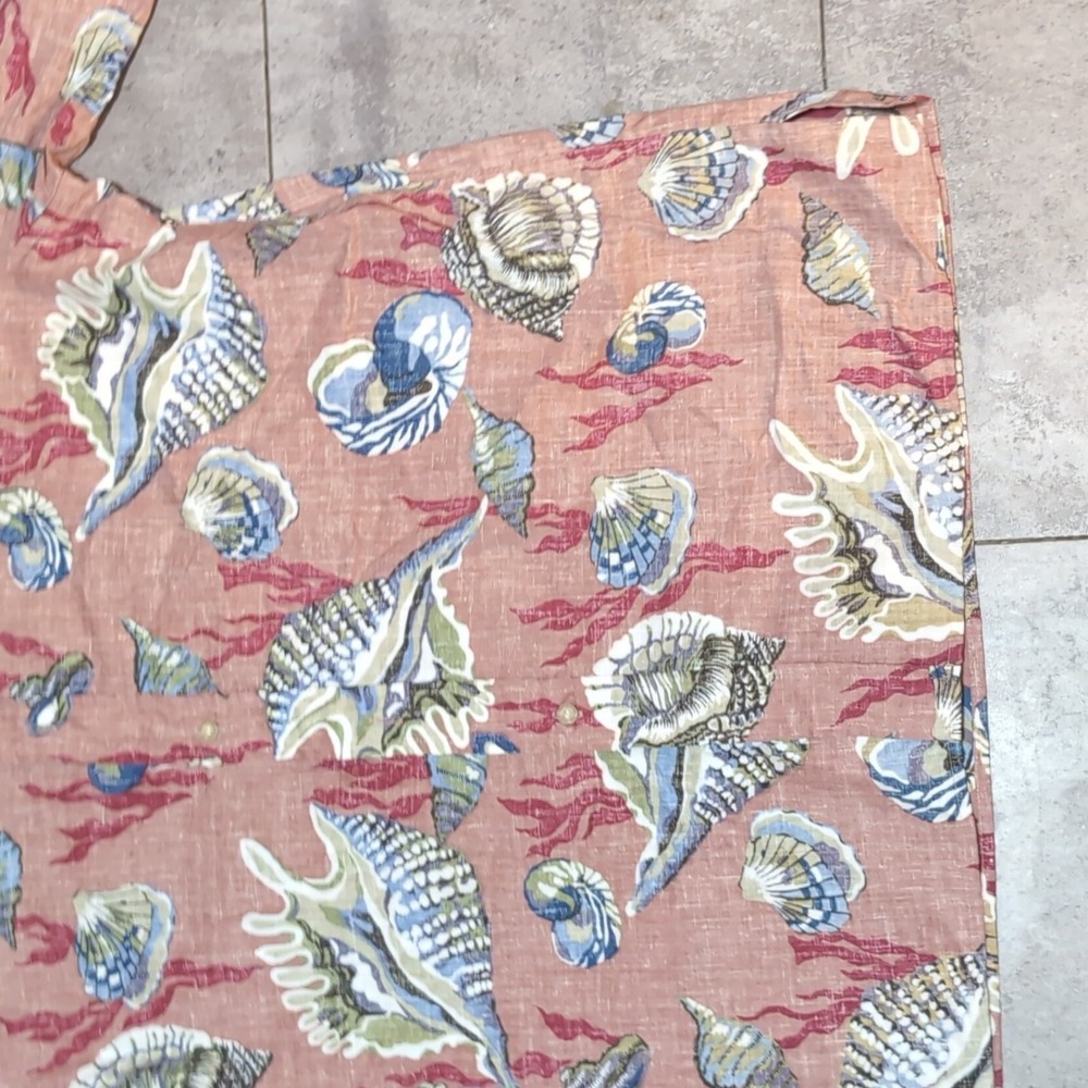 Reyn Spooner Seashell Coral Hawaiian Shirt Men's XL Salmon Short Sleeve Button - Picture 4 of 10
